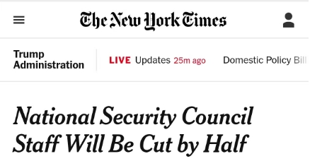 俊升配资 确保没人破坏总统议程 鲁比奥腰斩白宫国安会